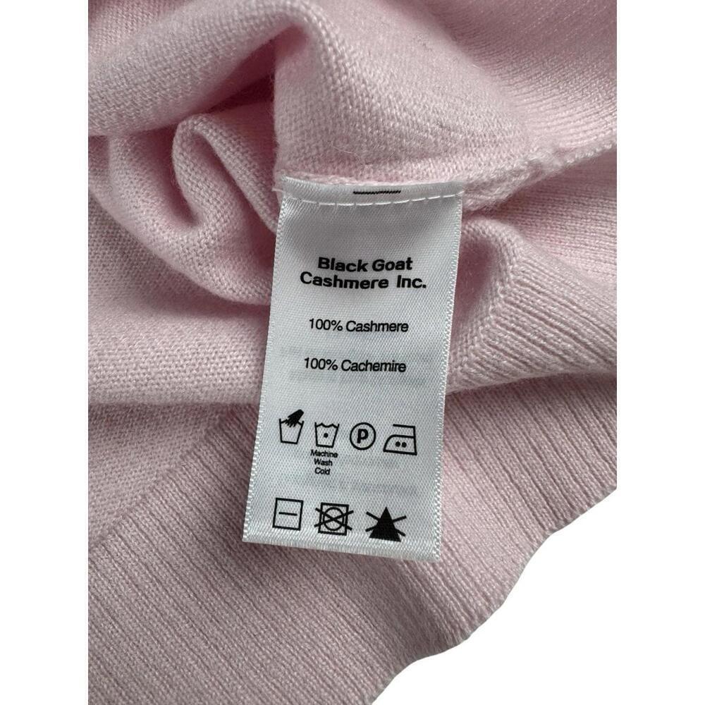 Black Goat Cashmere Poncho Sweater Pink Size S - Picture 4 of 4